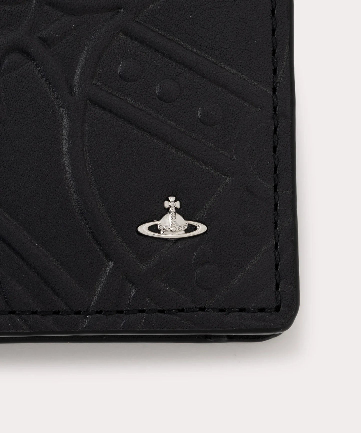 Vivienne Westwood 土星壓紋牛皮雙折皮夾 (2色!)