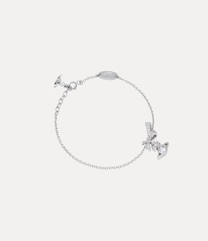 Vivienne Westwood Angelique Bracelet 純銀蝴蝶結水晶手鍊