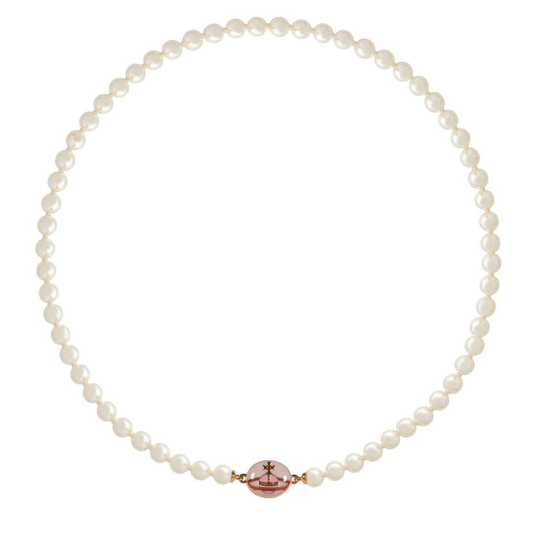(現貨!) Vivienne Westwood Loelia Necklace 琺瑯扣珍珠頸鍊