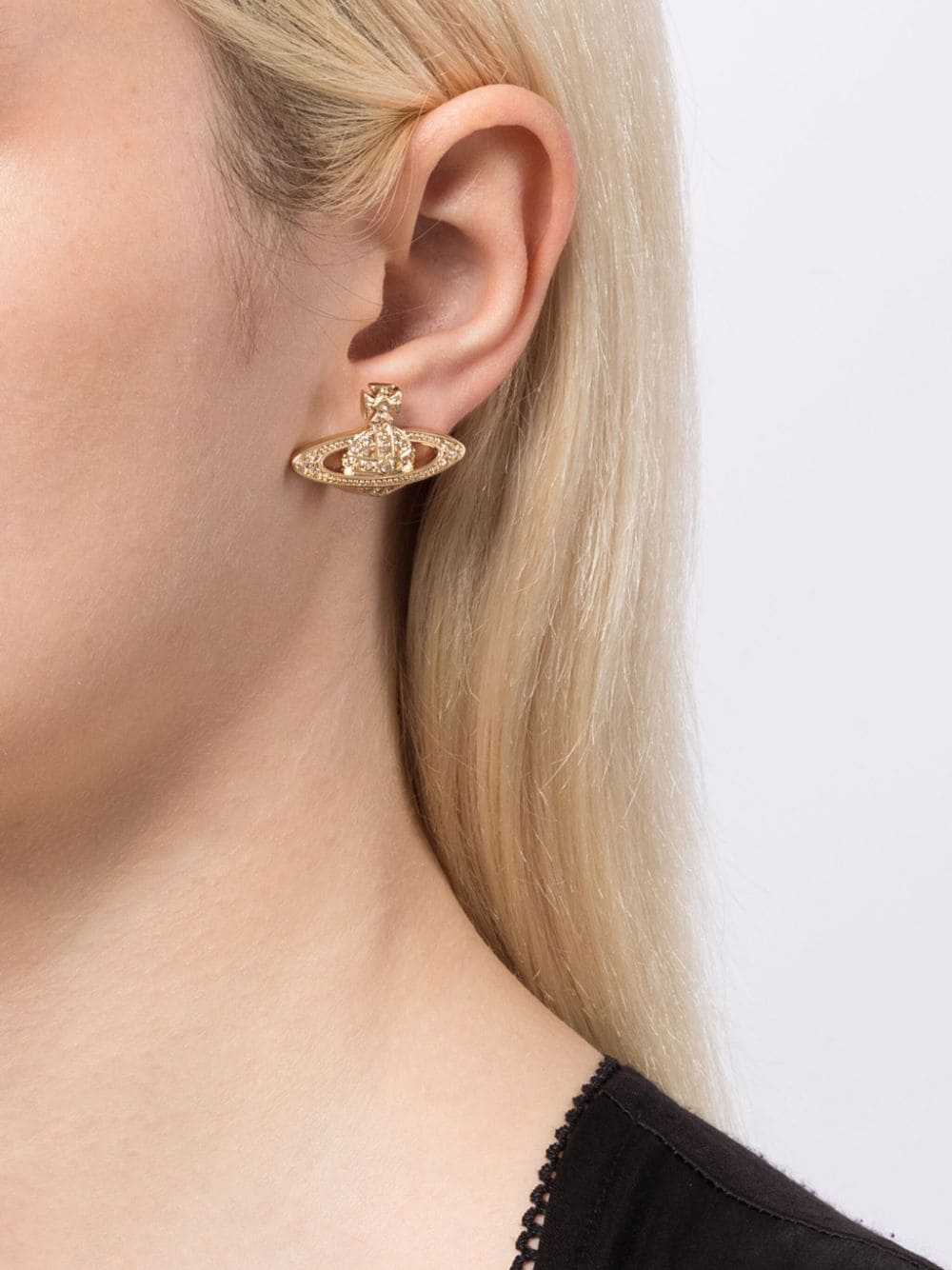 Vivienne Westwood Mini Bas Relief Earrings 經典滿鑽土星耳環(多色!)