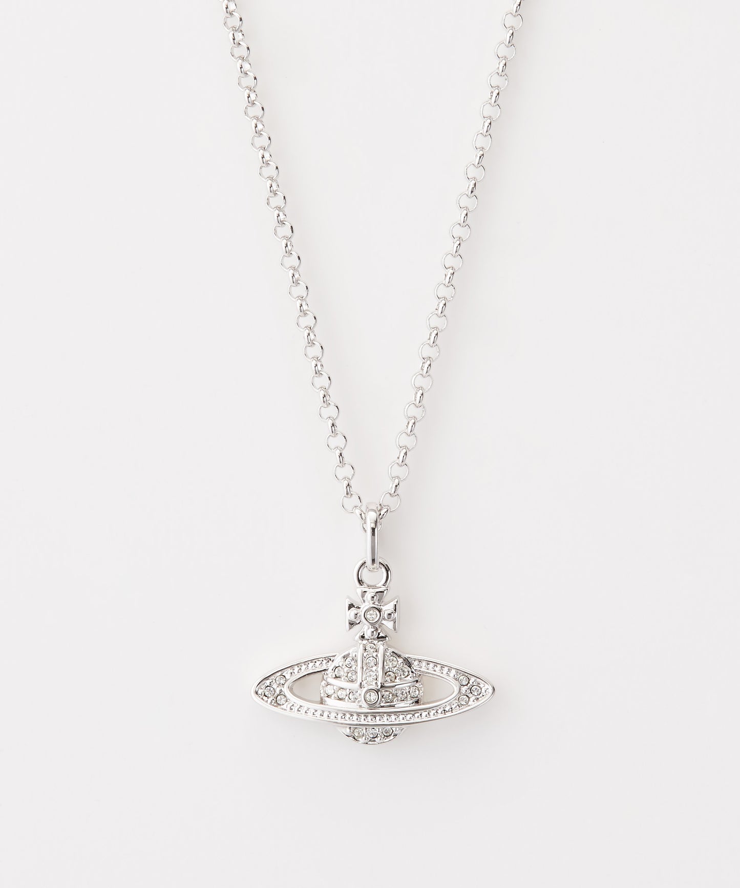 Vivienne Westwood Mini Bas Relief Necklace 經典滿鑽土星項鍊(共4色!)