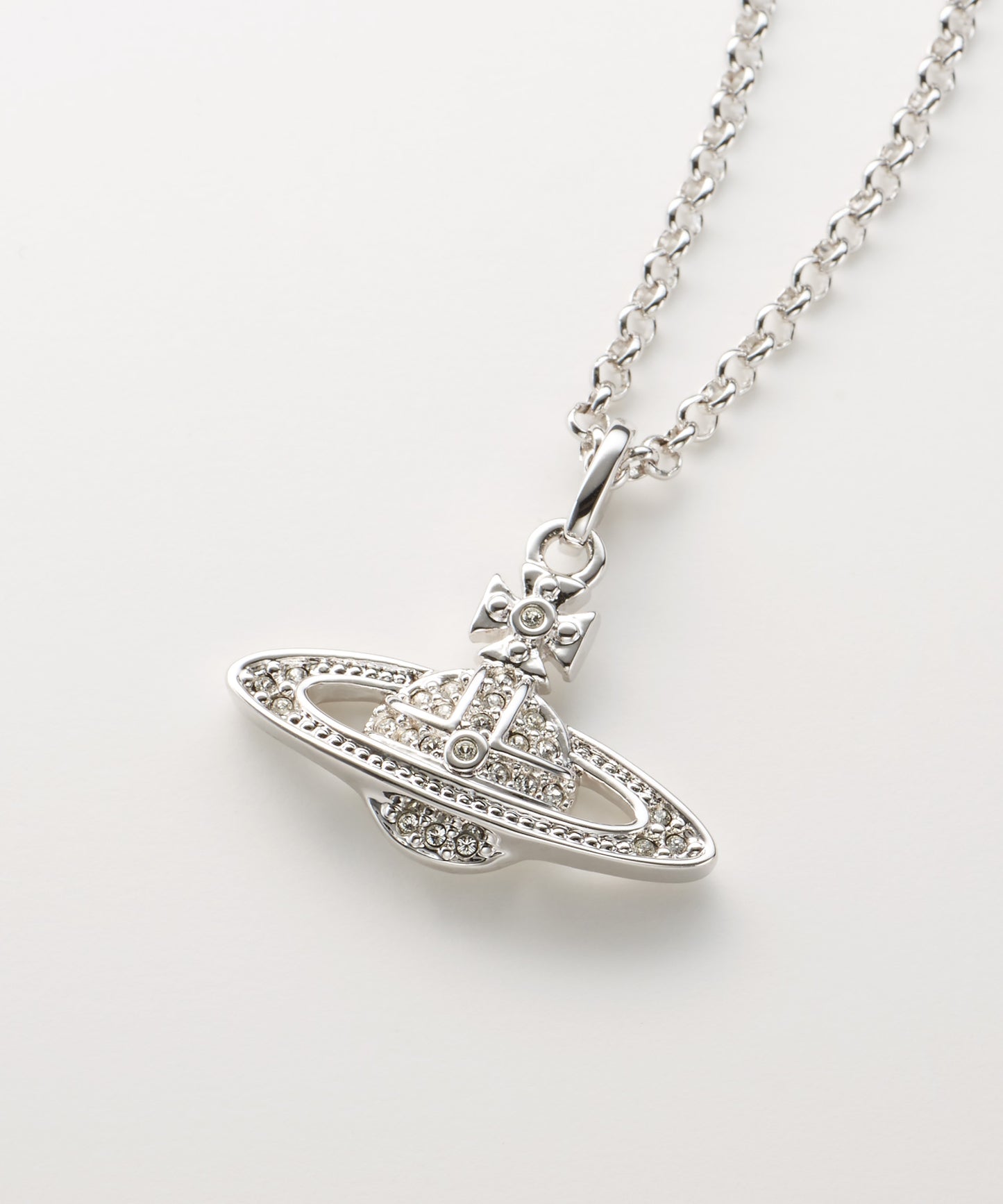 Vivienne Westwood Mini Bas Relief Necklace 經典滿鑽土星項鍊(共4色!)