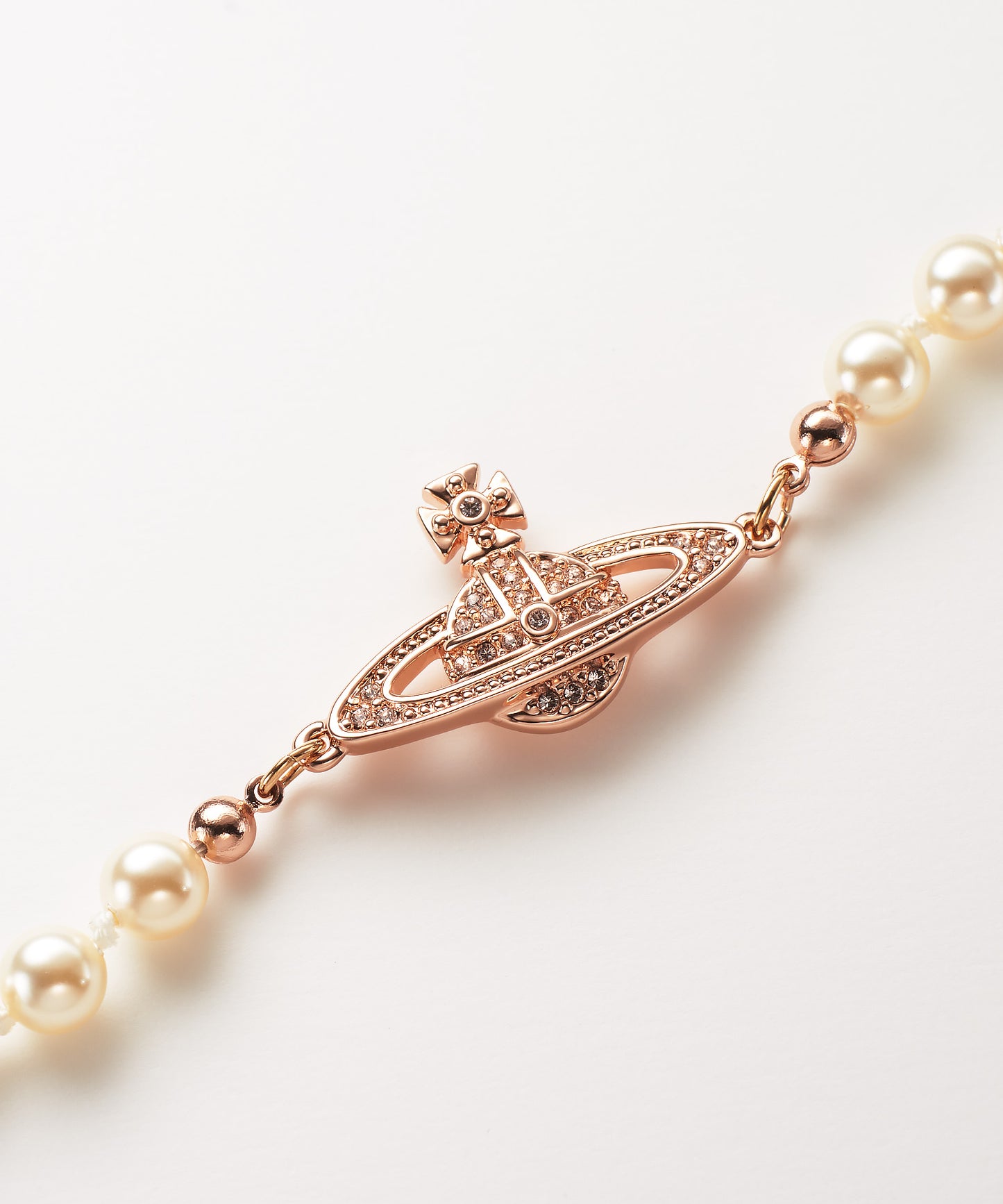 Vivienne Westwood Mini Bas Relief Bracelet 經典滿鑽土星珍珠手鍊(共3色!)