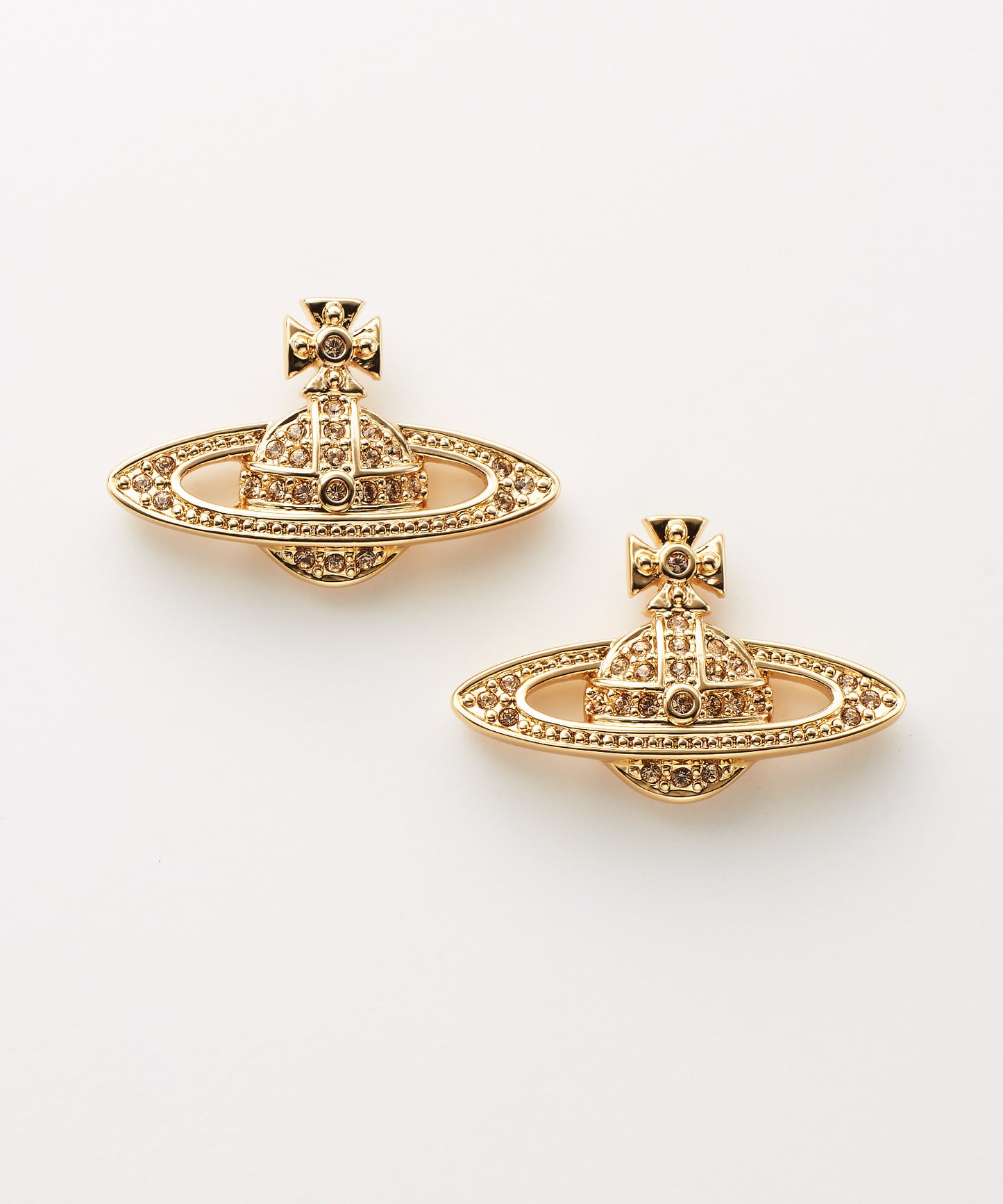 Vivienne Westwood Mini Bas Relief Earrings 經典滿鑽土星耳環(多色!)