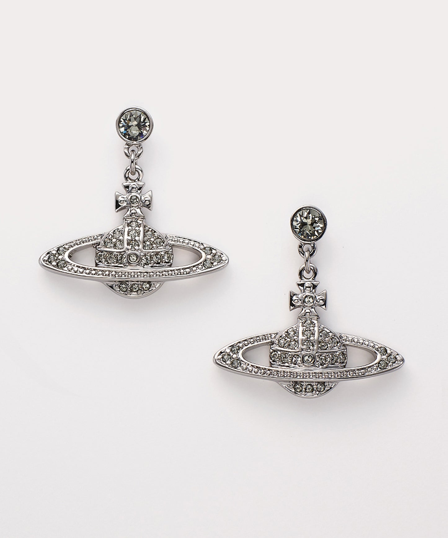 Vivienne Westwood Mini Bas Relief Earrings 經典滿鑽土星垂墜耳環(多色!)