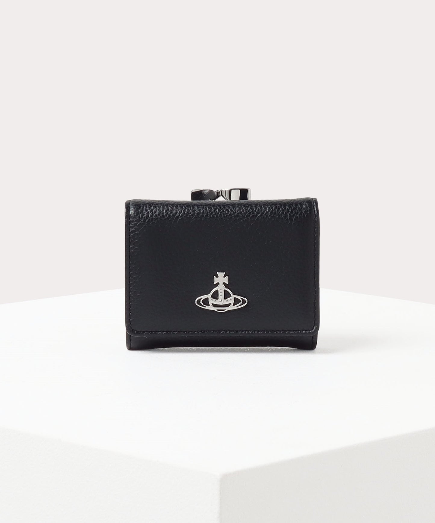 Vivienne Westwood Johanna 粒紋皮革口金短夾