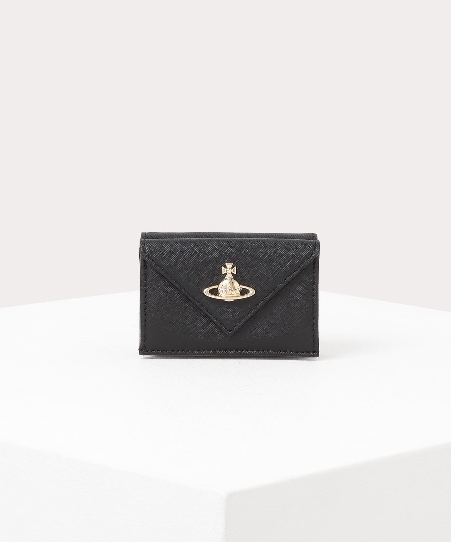 Vivienne Westwood Saffiano 十字紋牛皮信封短夾