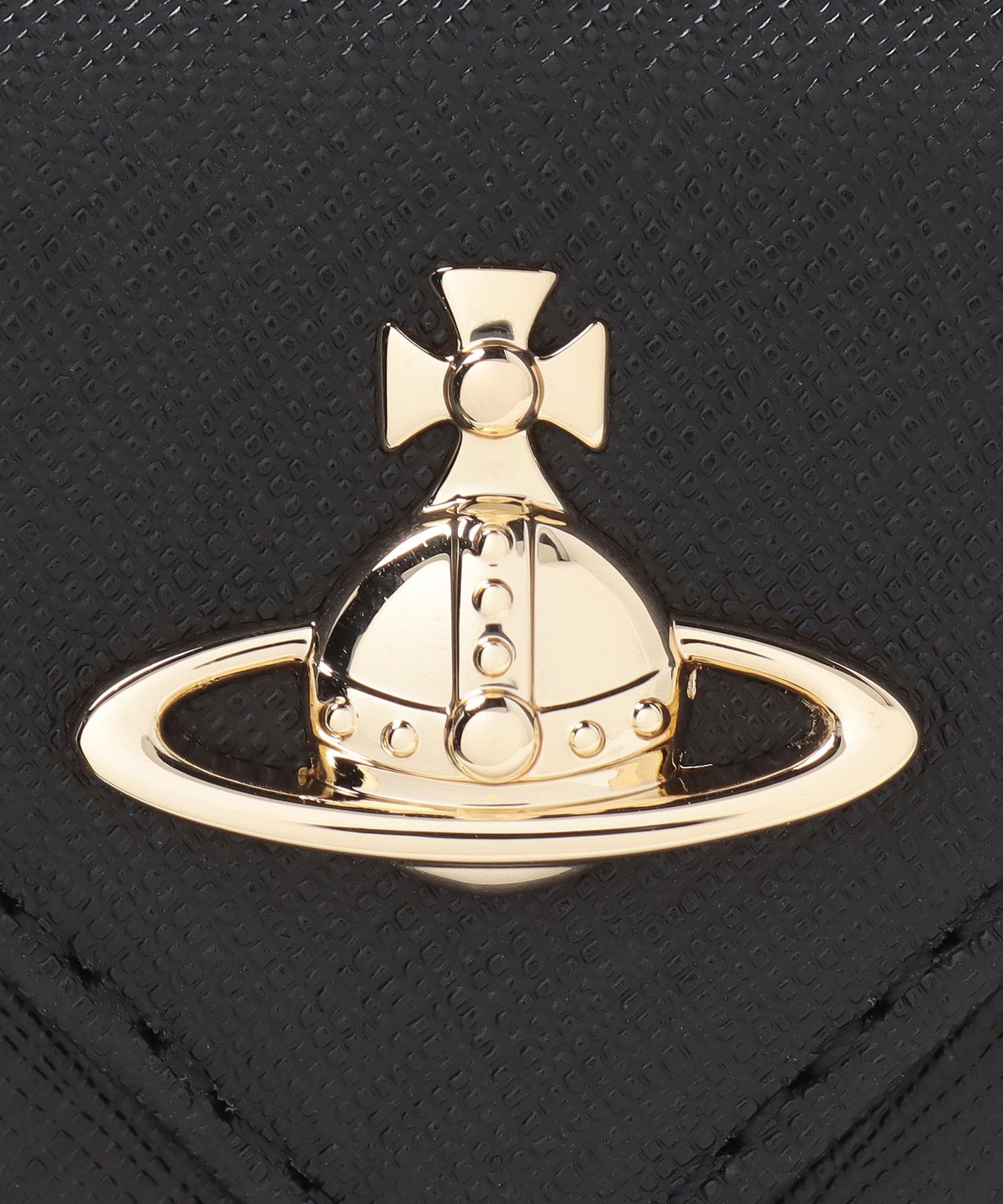 Vivienne Westwood Saffiano 十字紋牛皮信封短夾