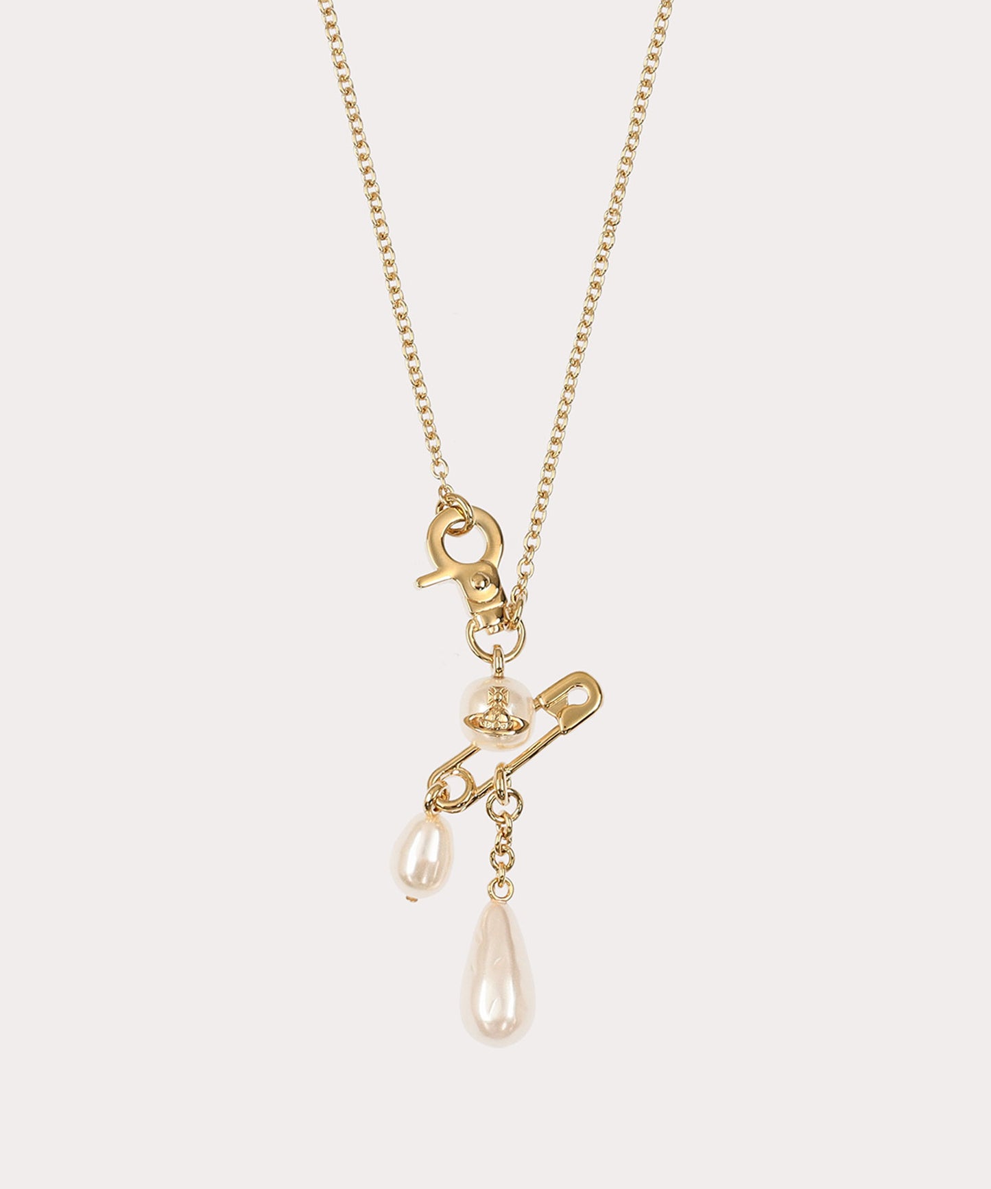 Vivienne Westwood CLAUDE Small Necklace 珍珠別針夢幻項鍊