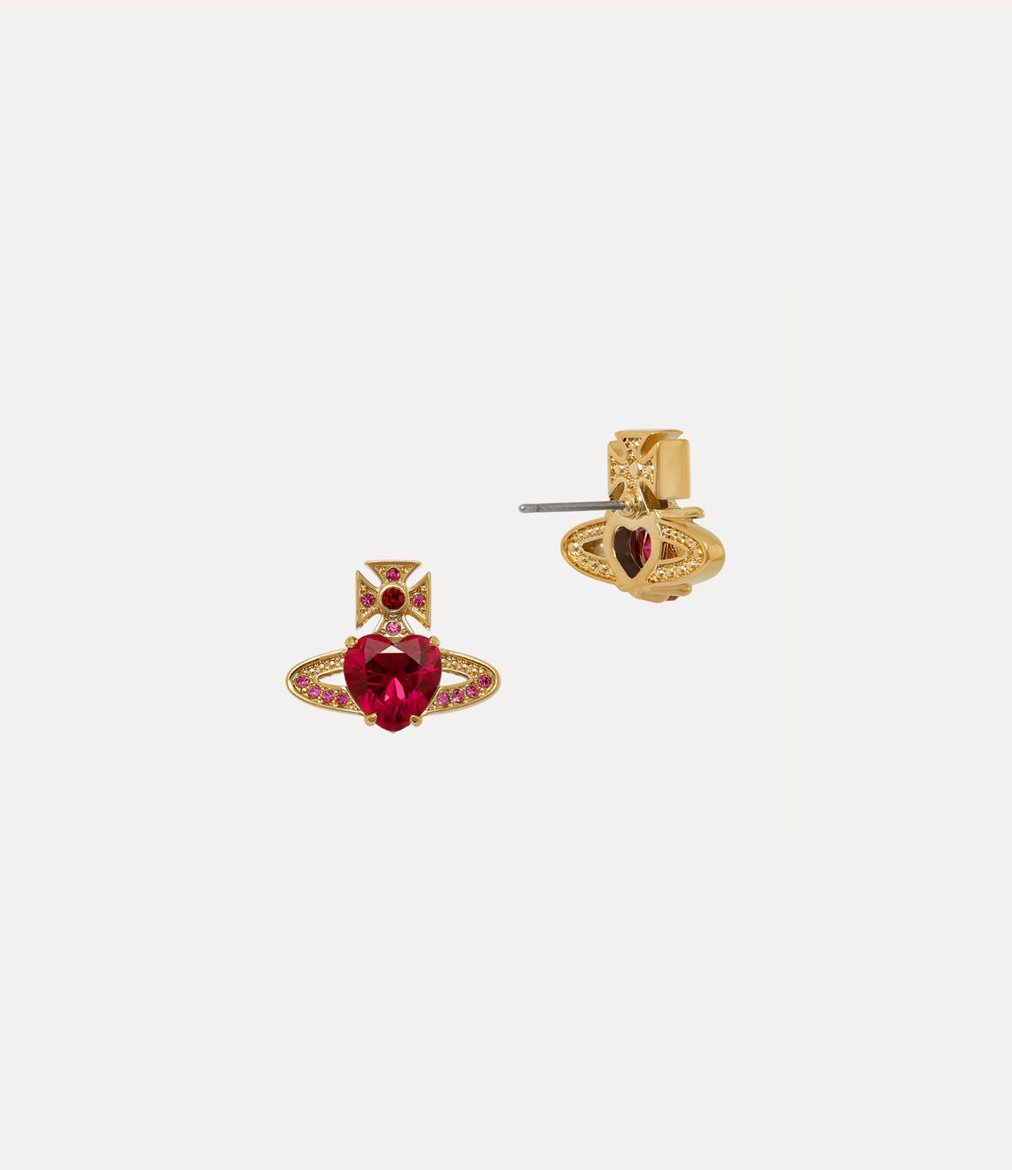 Vivienne Westwood Ariella Earrings 愛心水晶土星耳環(共2色!)