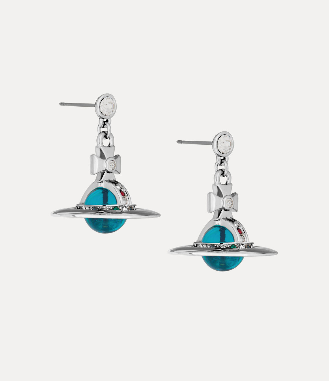 Vivienne Westwood New Tiny Orb Earrings 限定限量寶藍立體土星中號耳環