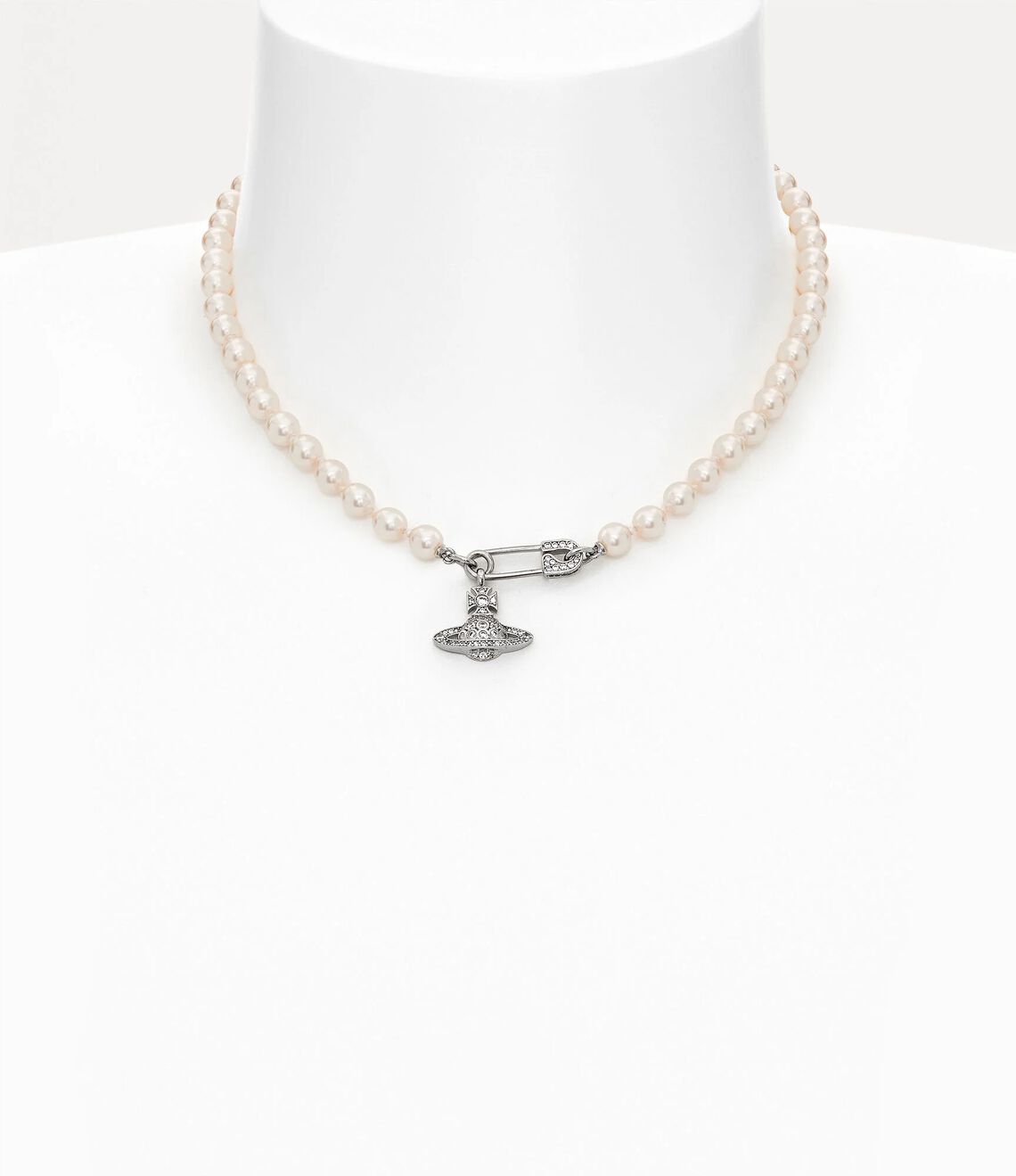 Vivienne Westwood Lucrece Pearl Necklace 別針土星珍珠項鍊(共2色!)