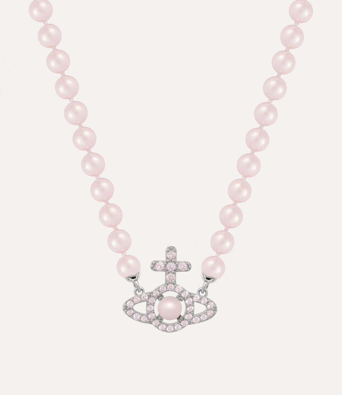 Vivienne Westwood Olymphia pearl Necklace 滿鑽珍珠土星頸鍊