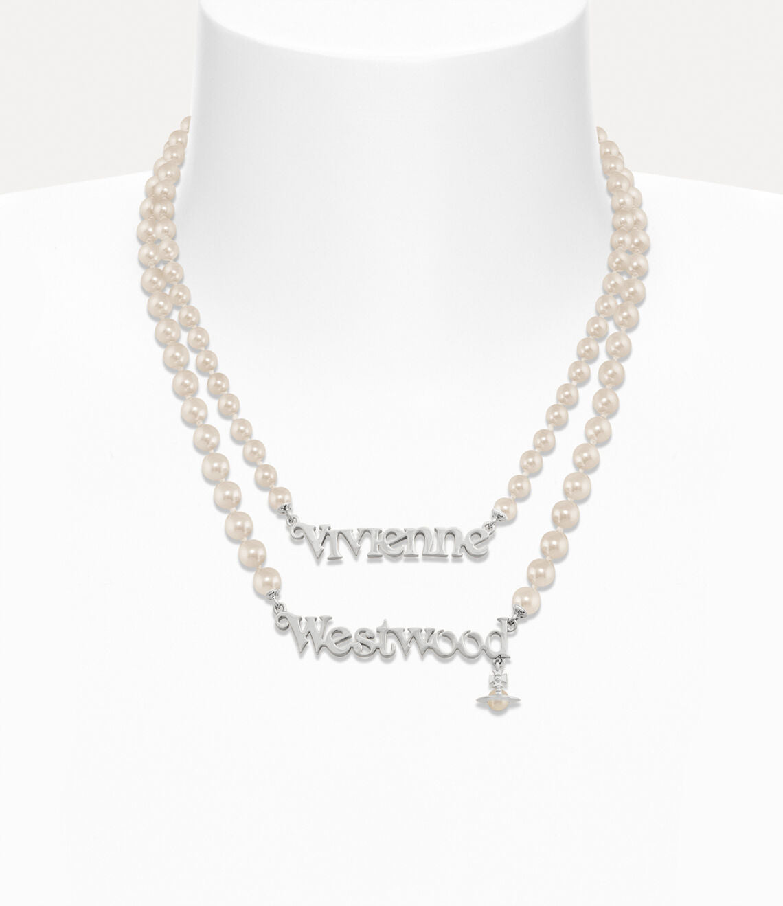 Vivienne Westwood Amelia Necklace 夢幻雙層 LOGO 珍珠項鏈