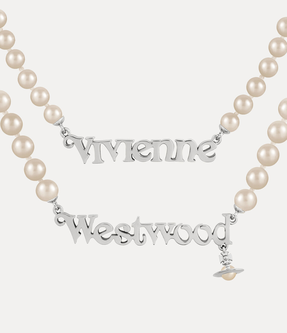 Vivienne Westwood Amelia Necklace 夢幻雙層 LOGO 珍珠項鏈
