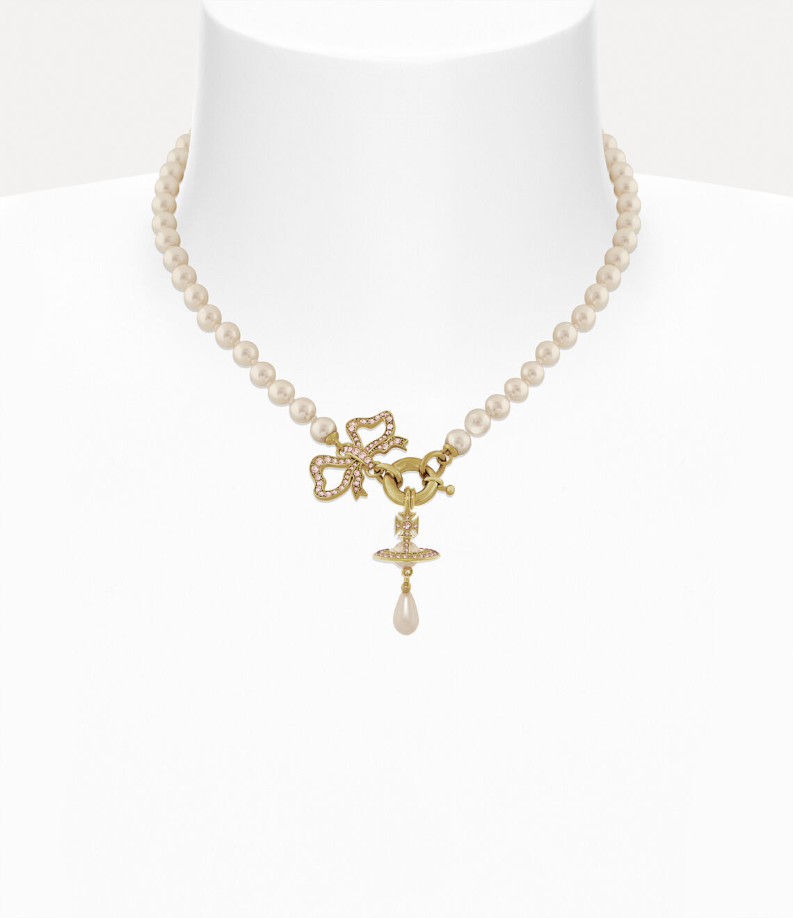 Vivienne Westwood Rigoberta Pearl Necklace 夢幻立體土星蝴蝶結珍珠項鏈