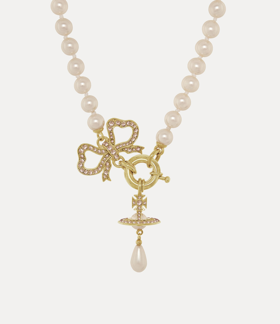 Vivienne Westwood Rigoberta Pearl Necklace 夢幻立體土星蝴蝶結珍珠項鏈
