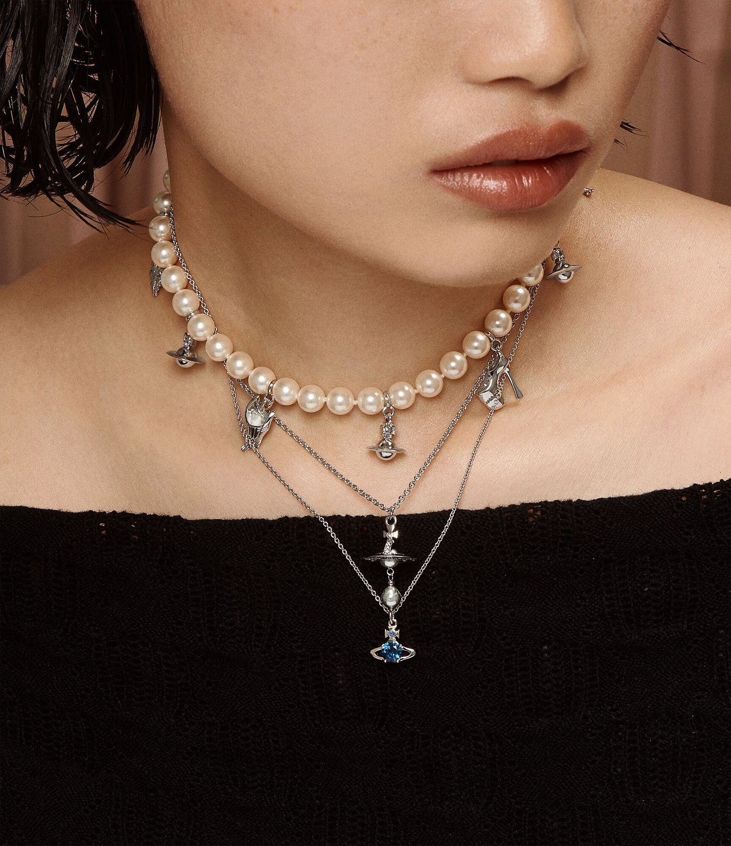 Vivienne Westwood Reina Necklace 袖珍水晶土星項鍊(共5色!)