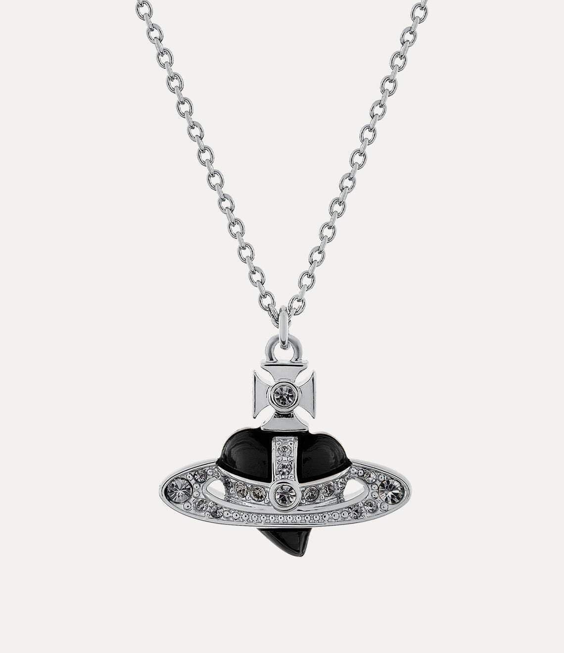 Vivienne Westwood New diamante heart pendant Necklace 復刻愛心土星項鍊