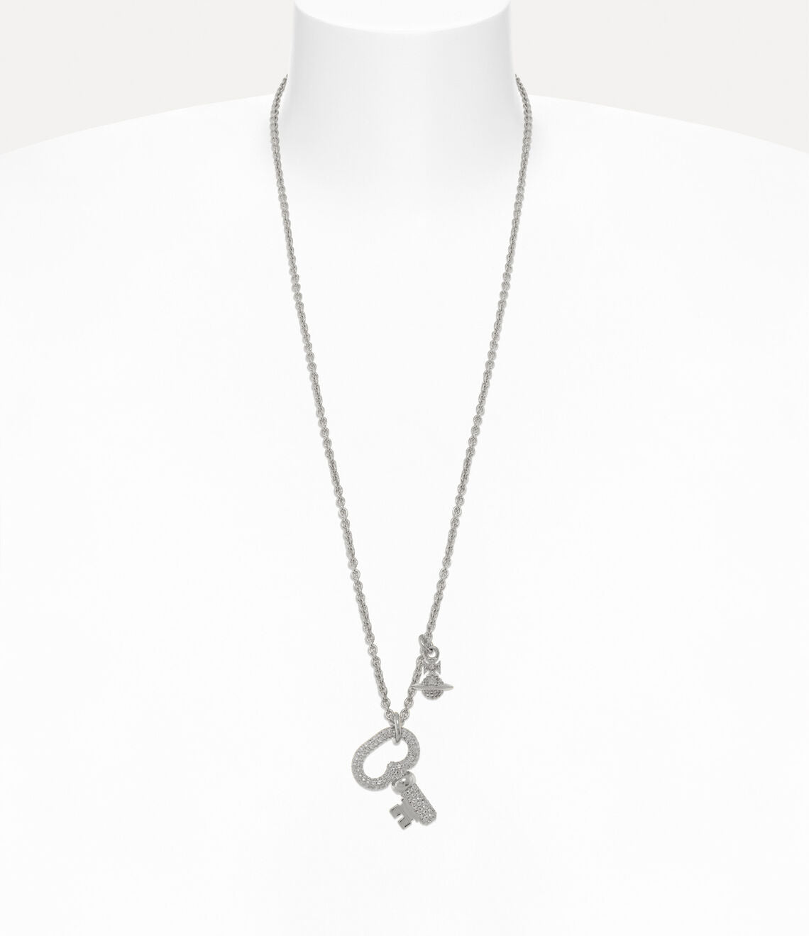 Vivienne Westwood Ovidia Long Pendant Necklace 滿鑽鑰匙土星長項鍊