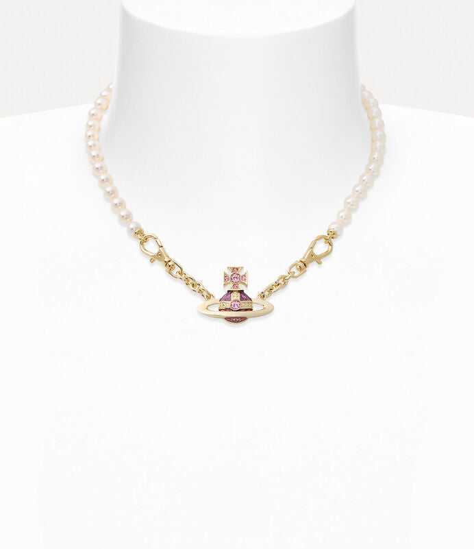 Vivienne Westwood Aïda Bas Relief Necklace 精典土星珍珠項鏈