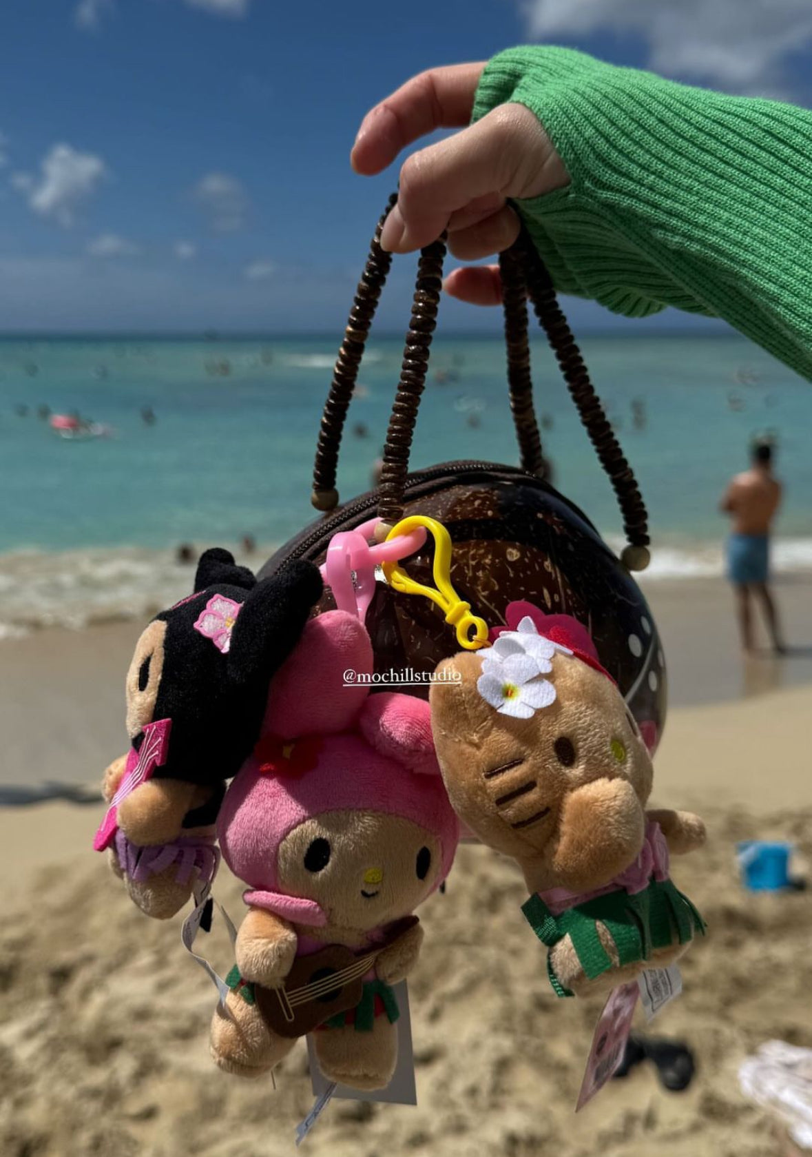 (現貨!) 夏威夷連線 日本正版曬黑三麗鷗吊飾