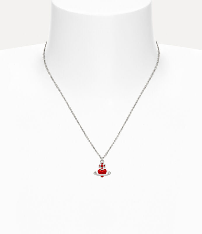 Vivienne Westwood FABIANNA Bas Relief Pendant Necklace 琺瑯愛心項鍊