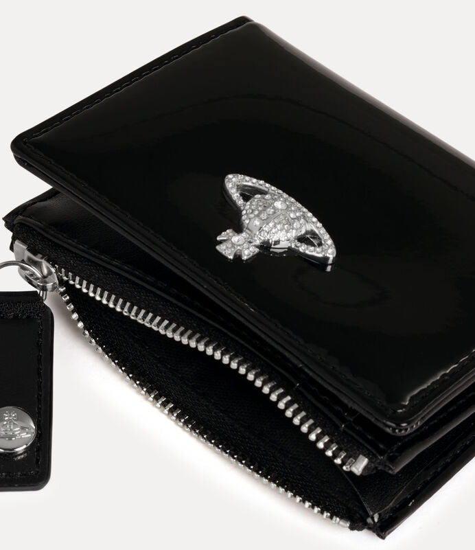 Vivienne Westwood Slim Card Holder 漆皮拉鍊卡片夾