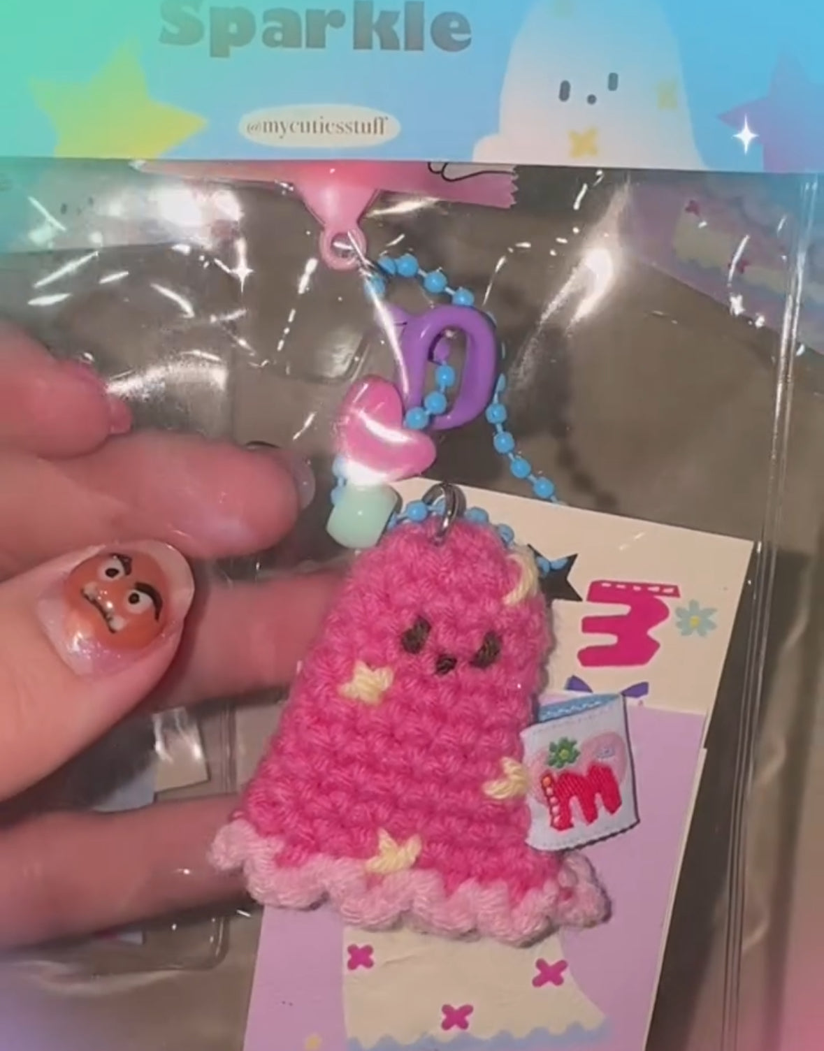 (現貨!)泰國連線 手工針織幽靈小吊飾