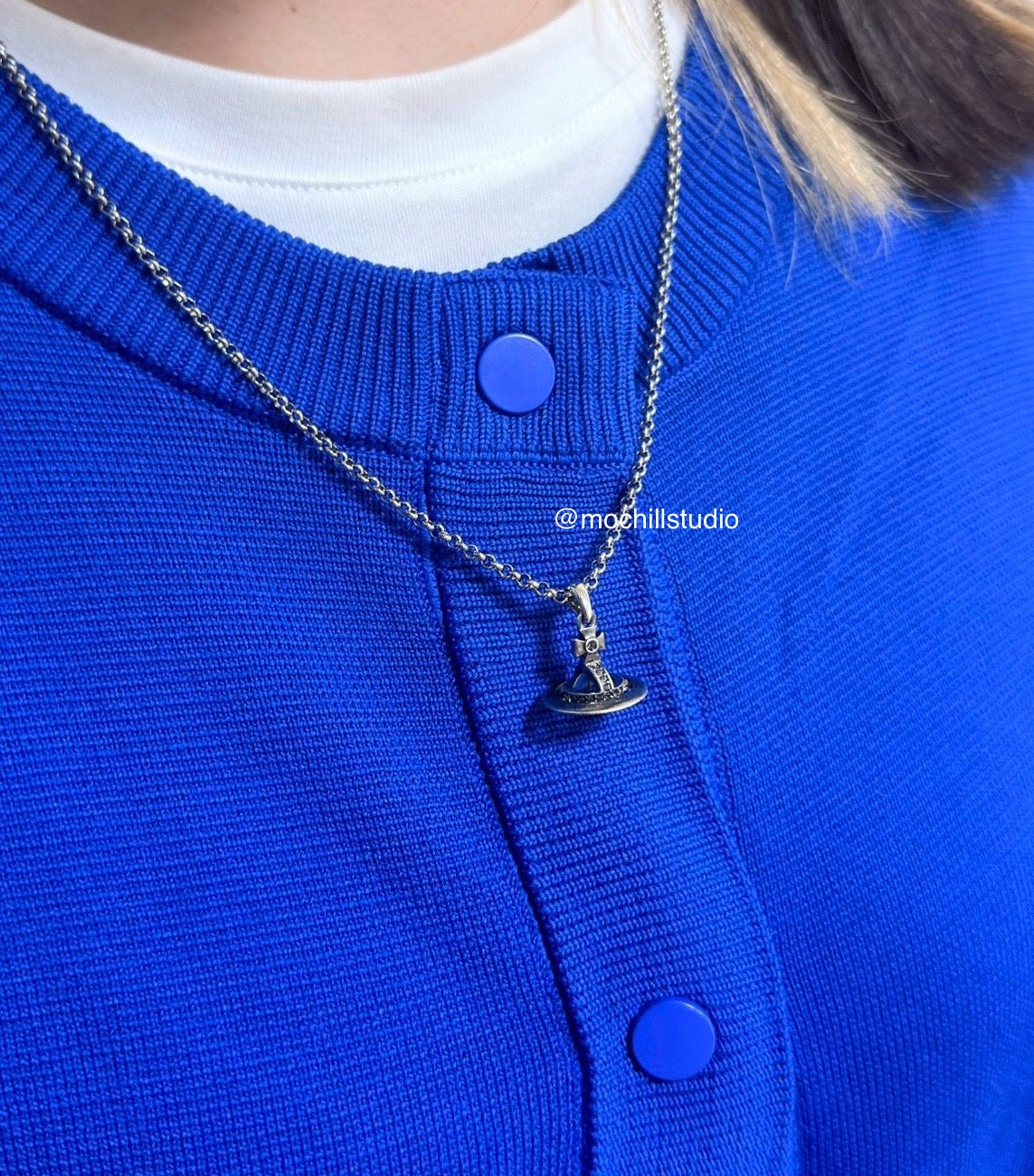(現貨!)Vivienne Westwood MAN. New Petite Orb Pendant Necklace 做舊立體土星小號項鍊