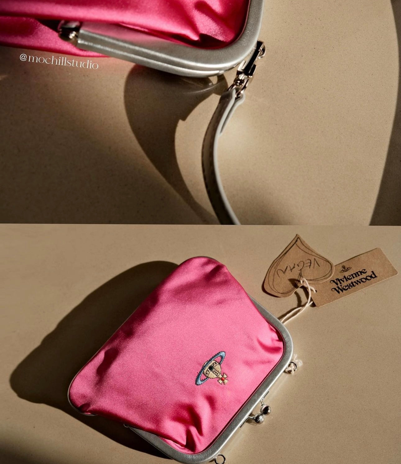 (現貨!)Vivienne Westwood Vivienne’s Clutch Bag 緞面口金肩背手提包