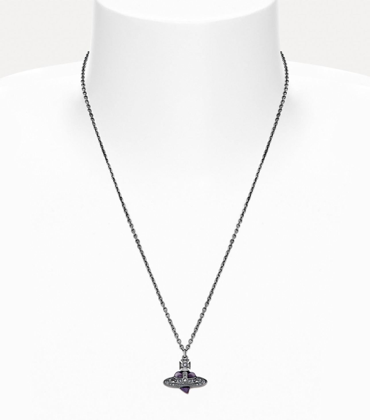 Vivienne Westwood MAN. diamante heart pendant 愛心土星項鍊