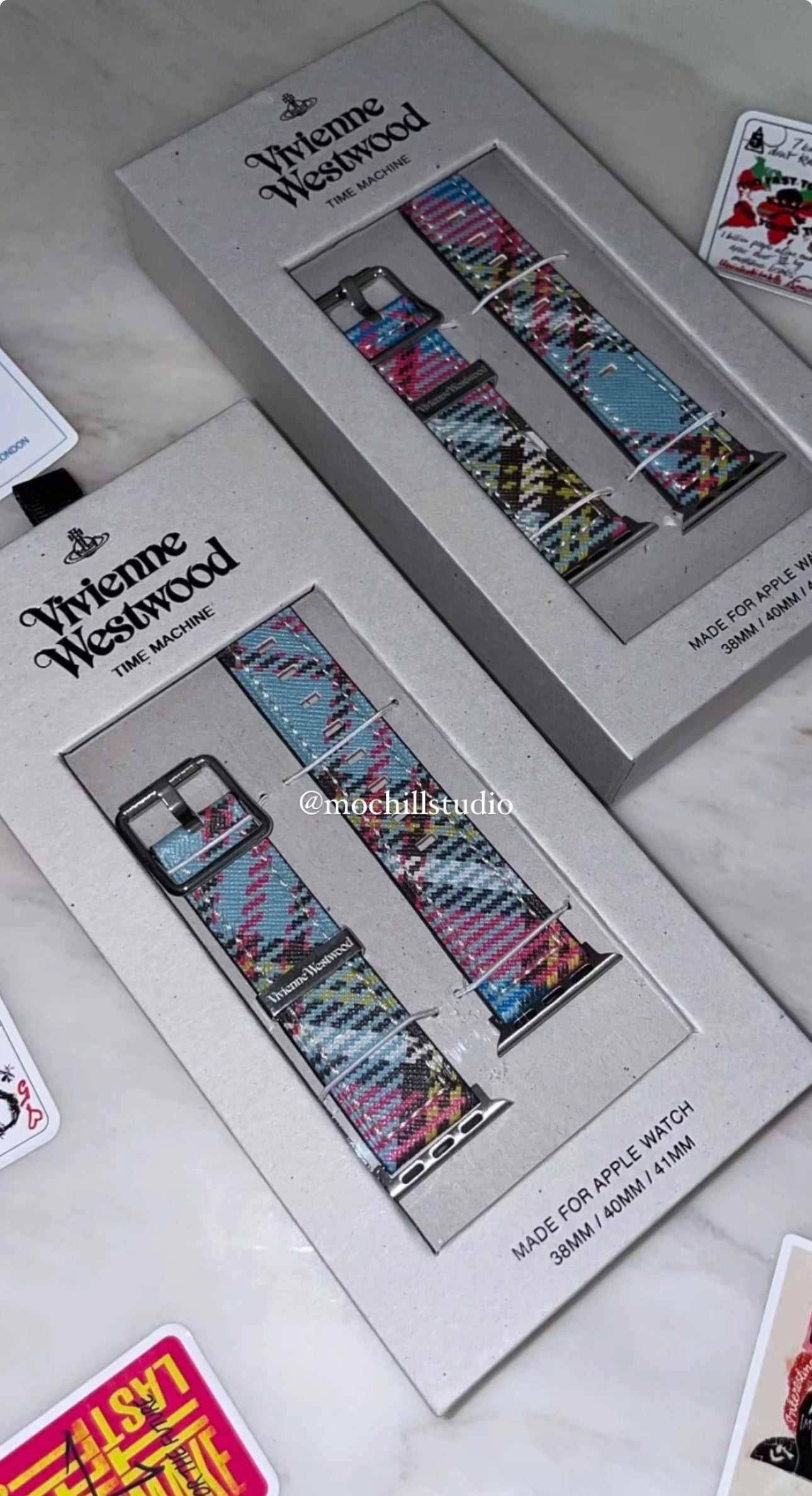 Vivienne Westwood 經典格紋 Apple Watch 皮革錶帶