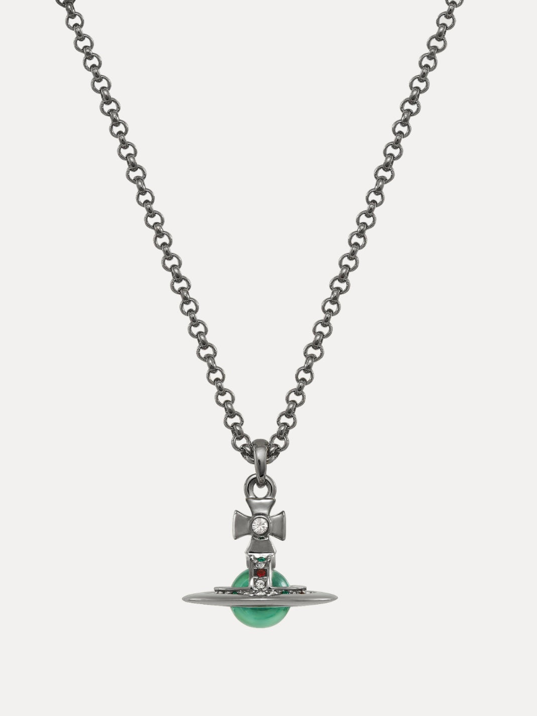 Vivienne Westwood 限定限量薄荷綠立體土星項鍊(全尺寸!)