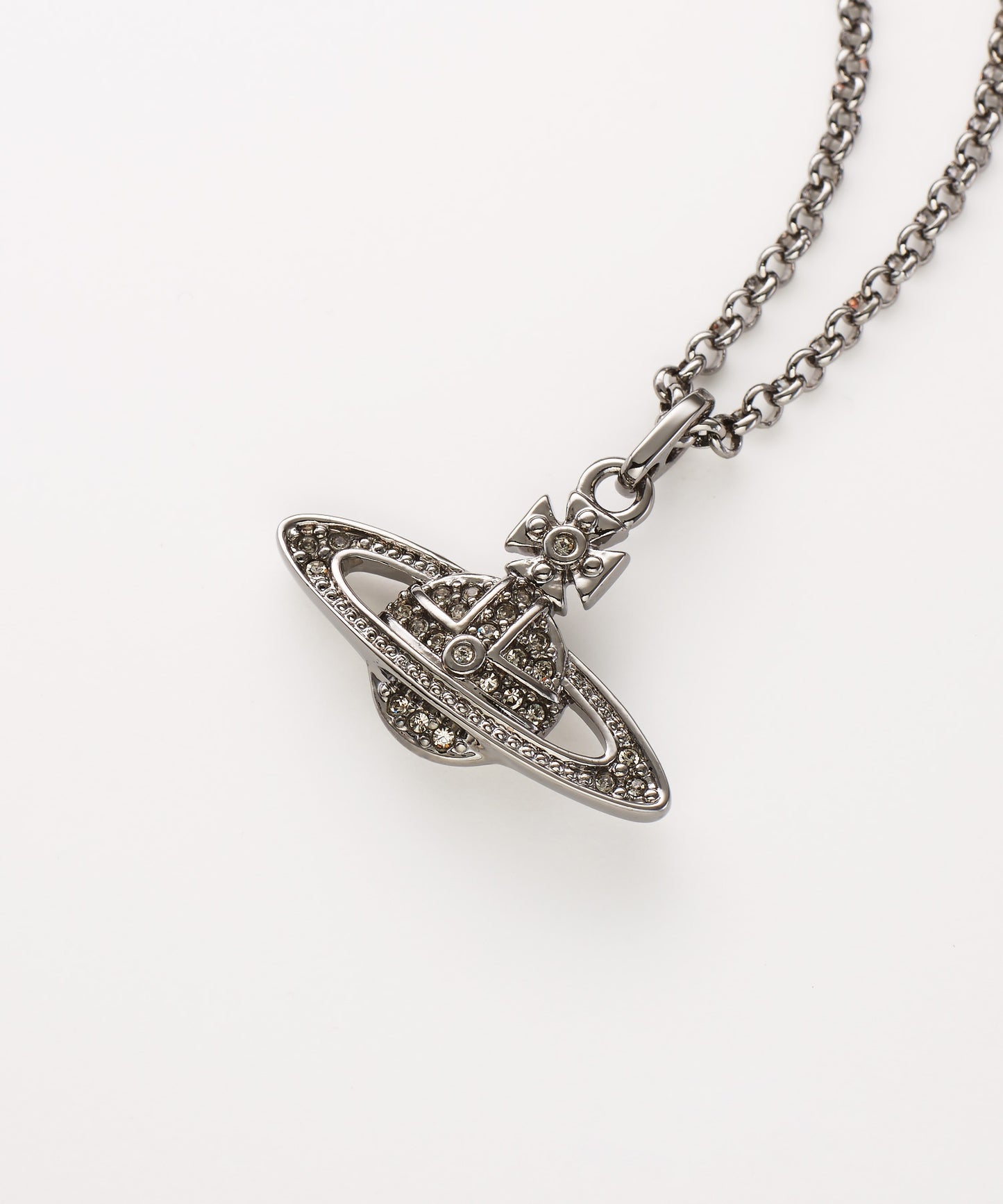 Vivienne Westwood man. Mini Bas Relief Necklace 男款經典滿鑽土星項鍊(共2色!)