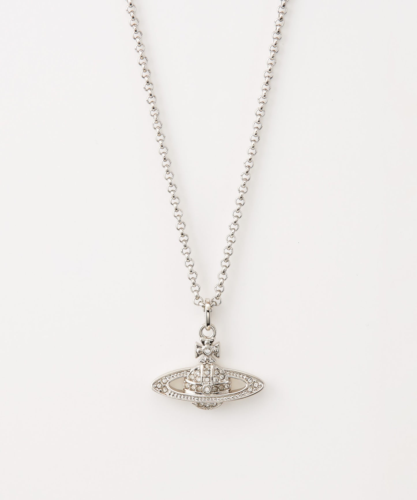 Vivienne Westwood man. Mini Bas Relief Necklace 男款經典滿鑽土星項鍊(共2色!)