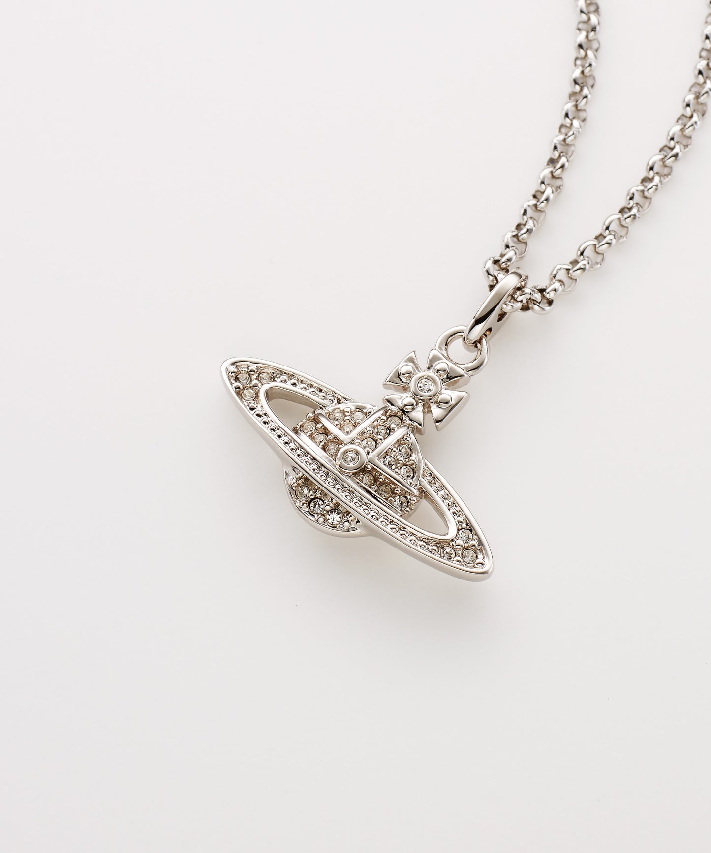 Vivienne Westwood man. Mini Bas Relief Necklace 男款經典滿鑽土星項鍊(共2色!)