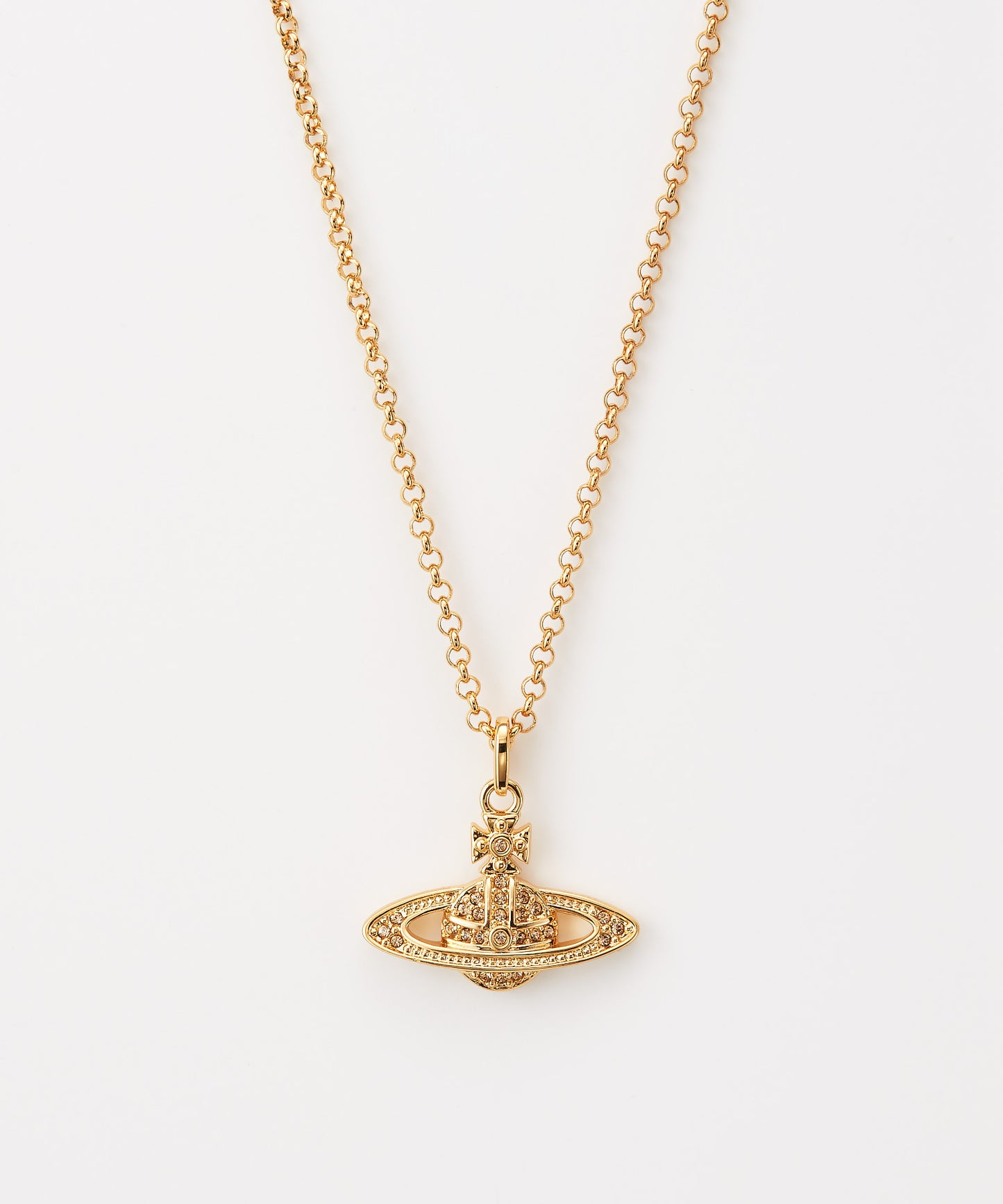 Vivienne Westwood man. Mini Bas Relief Necklace 男款經典滿鑽土星項鍊(共2色!)