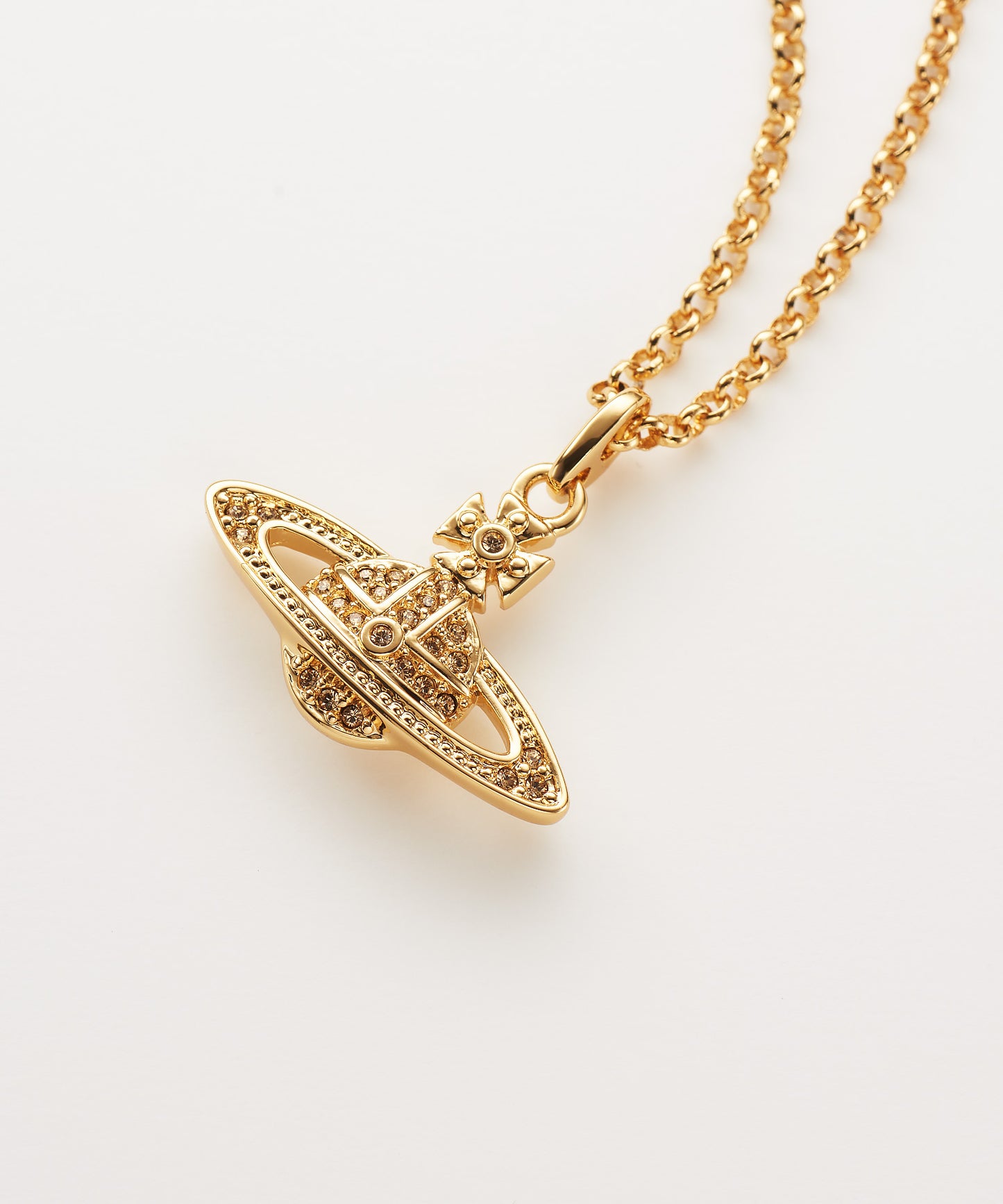 Vivienne Westwood man. Mini Bas Relief Necklace 男款經典滿鑽土星項鍊(共2色!)