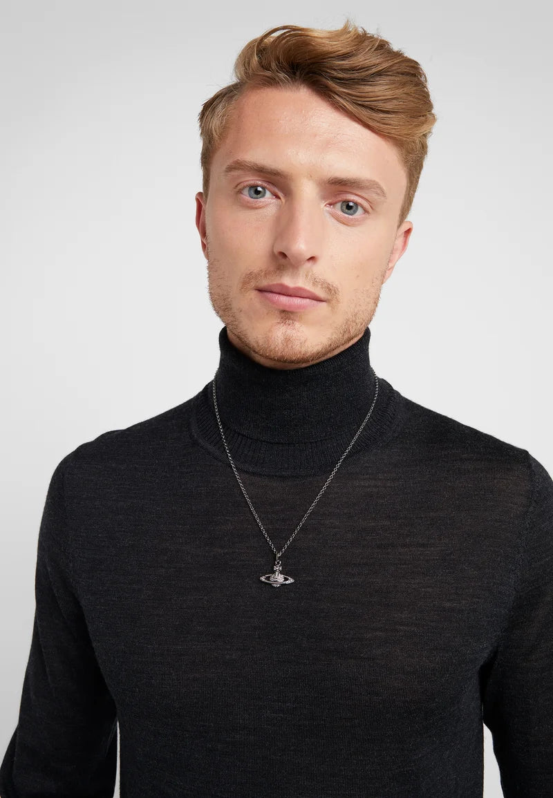 Vivienne Westwood man. Mini Bas Relief Necklace 男款經典滿鑽土星項鍊(共2色!)