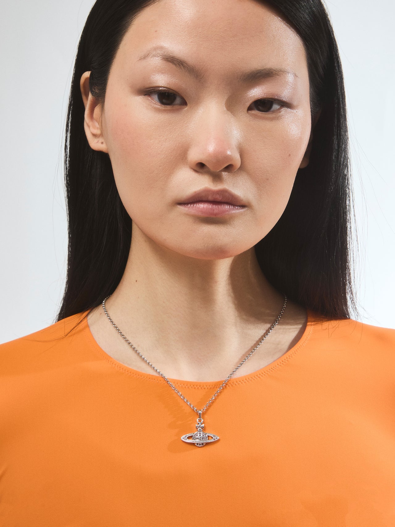 Vivienne Westwood Mini Bas Relief Necklace 經典滿鑽土星項鍊(共4色!)