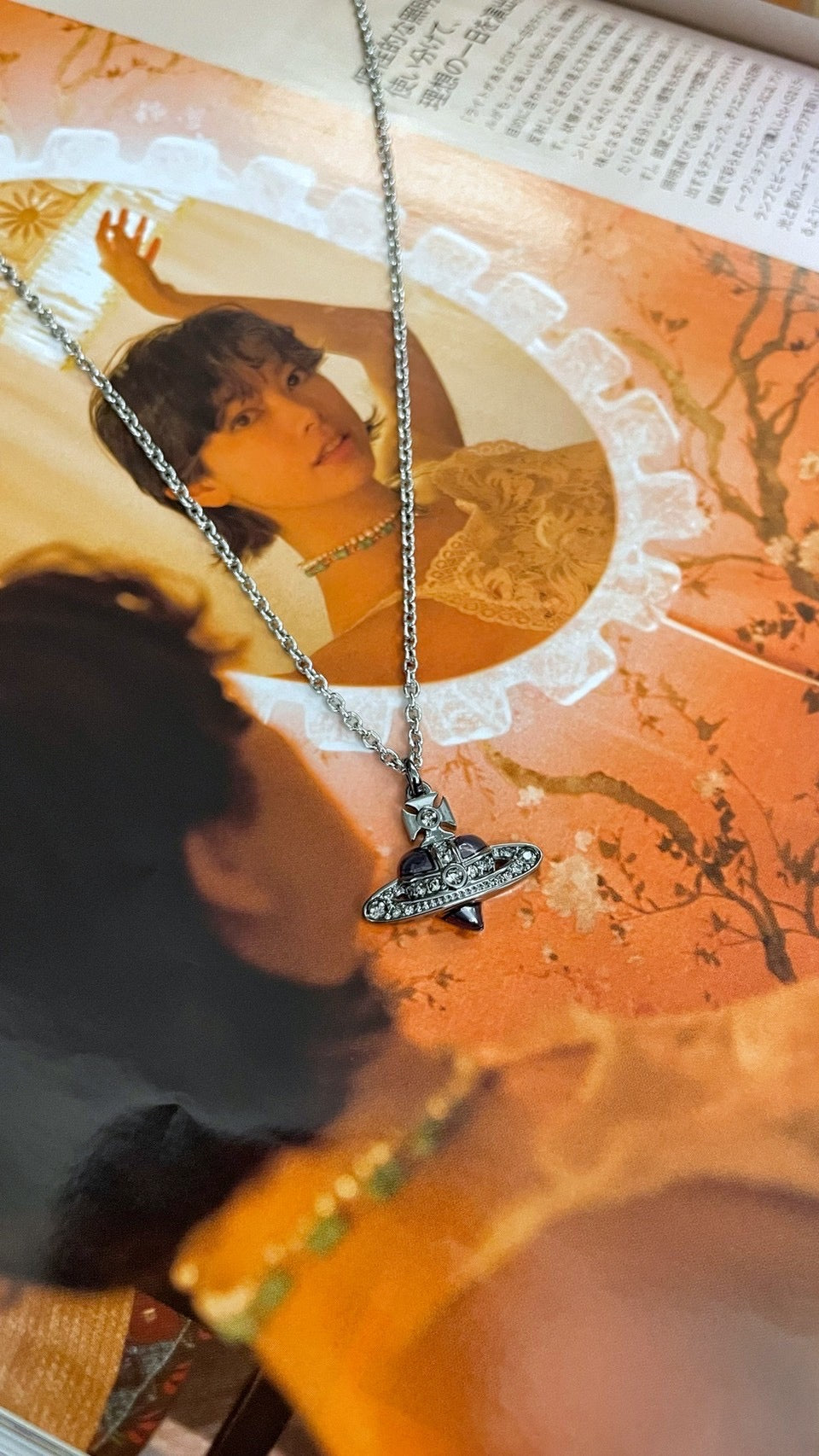 Vivienne Westwood MAN. diamante heart pendant 愛心土星項鍊