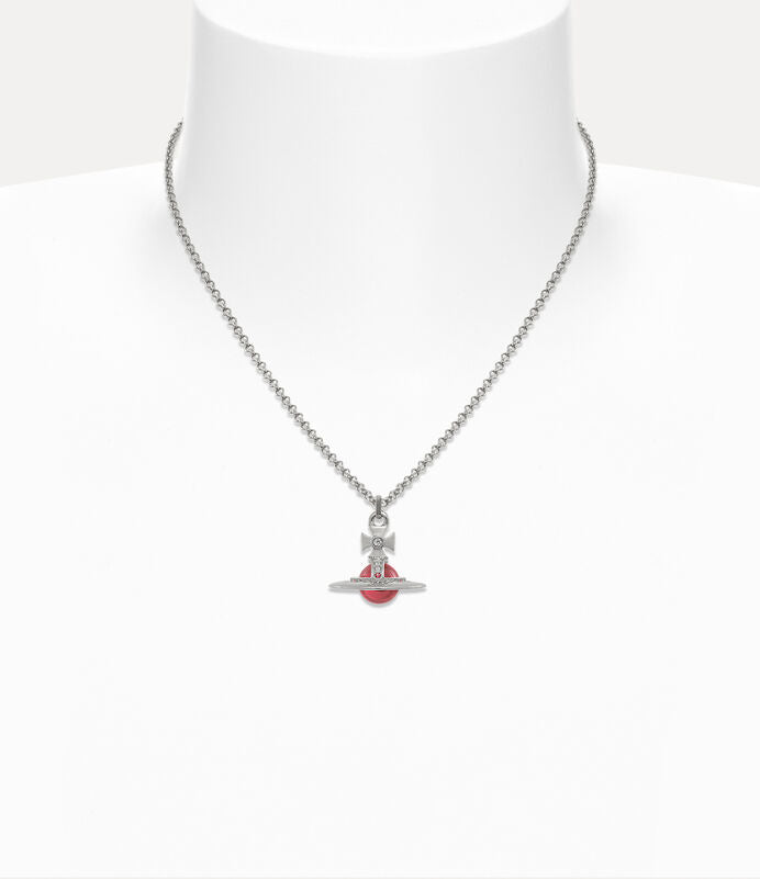 Vivienne Westwood New Petite Orb Pendant Necklace 限定限量莓果粉立體土星項鍊(全尺寸!)