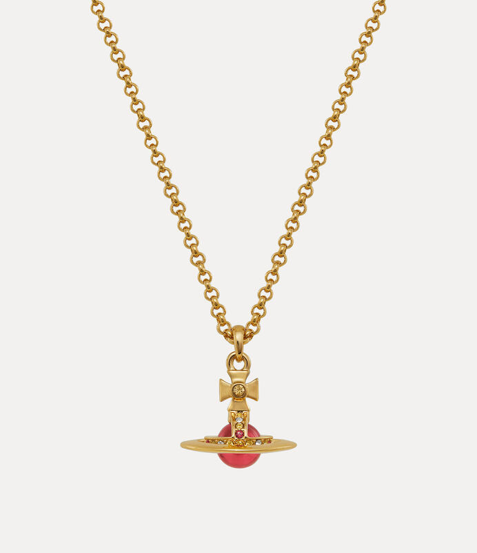 Vivienne Westwood New Petite Orb Pendant Necklace 限定限量莓果粉立體土星項鍊(全尺寸!)