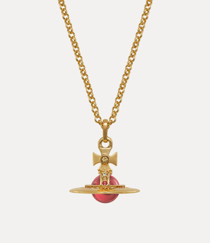 Vivienne Westwood New Petite Orb Pendant Necklace 限定限量莓果粉立體土星項鍊(全尺寸!)