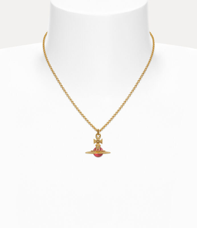 Vivienne Westwood New Petite Orb Pendant Necklace 限定限量莓果粉立體土星項鍊(全尺寸!)