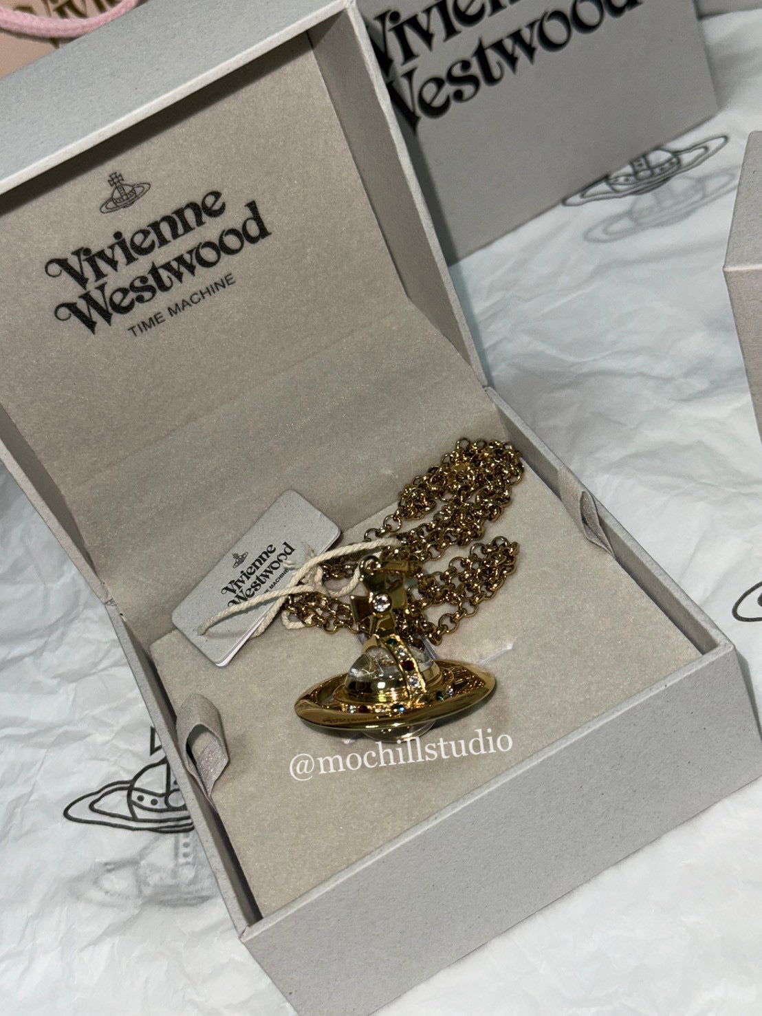 Vivienne Westwood Orb Watch Pendant Necklace 立體土星鐘項鍊 (共3色!)