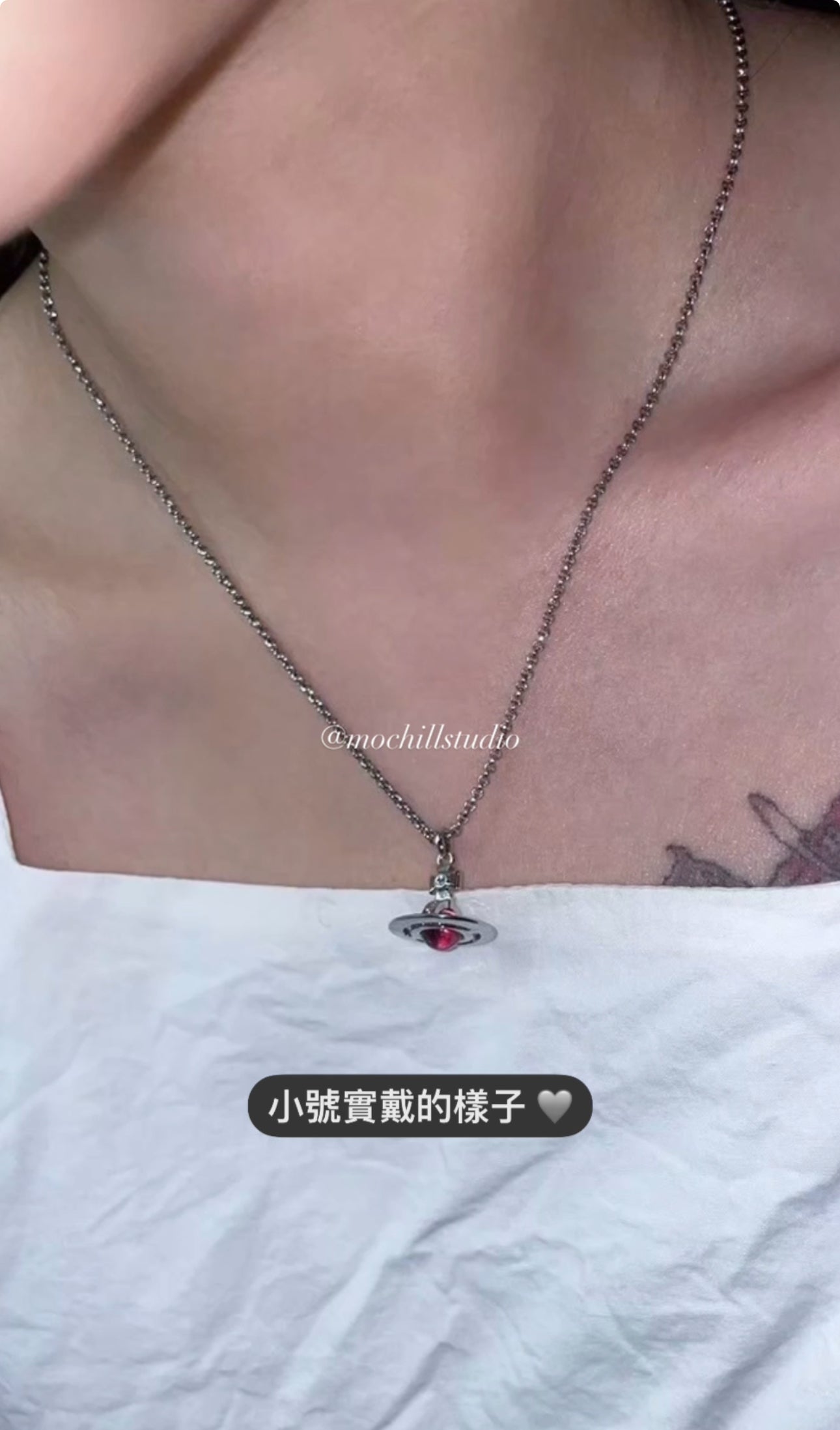 Vivienne Westwood New Petite Orb Pendant Necklace 限定限量莓果粉立體土星項鍊(全尺寸!)