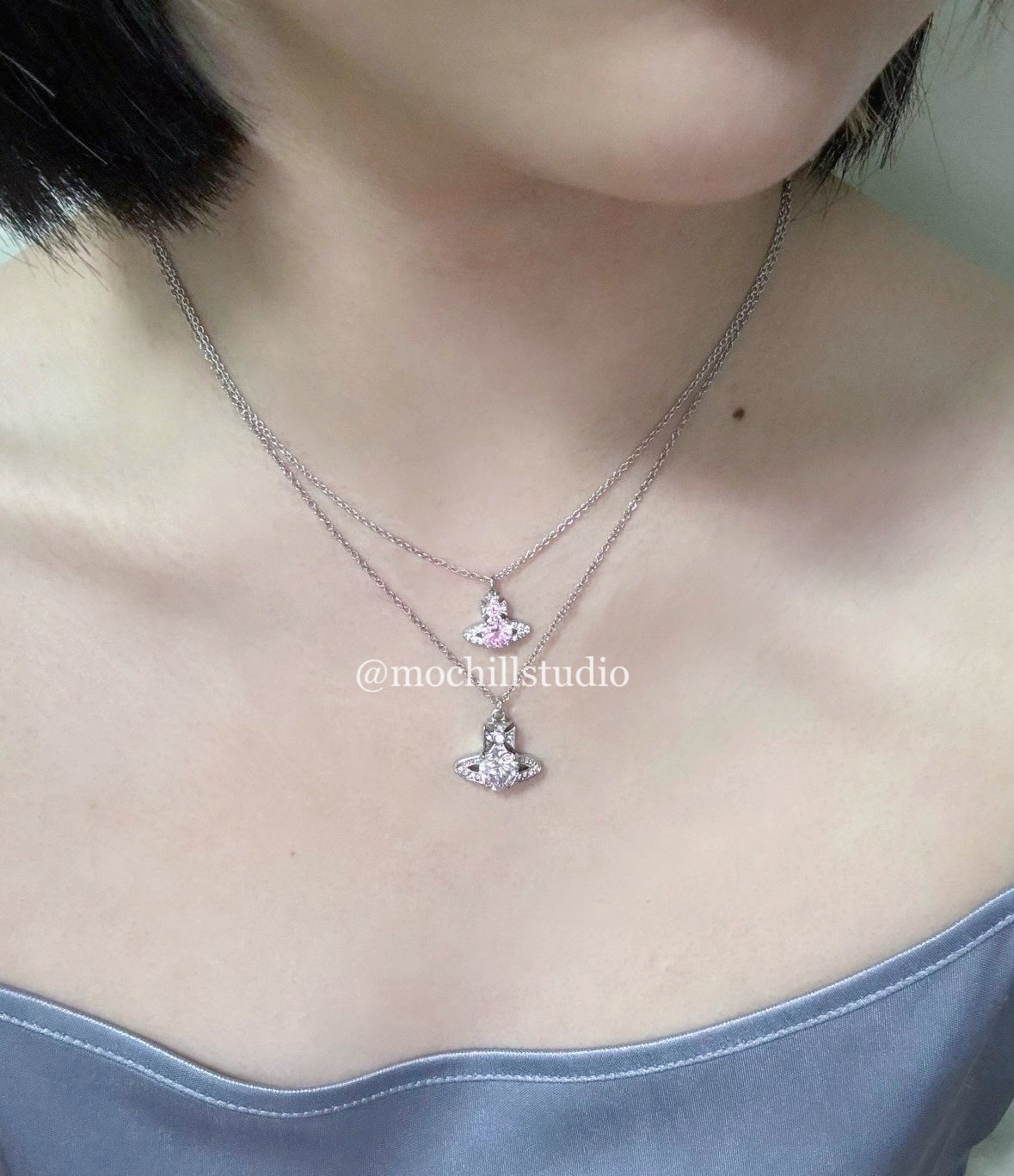 Vivienne Westwood Ariella Necklace 愛心水晶土星項鍊