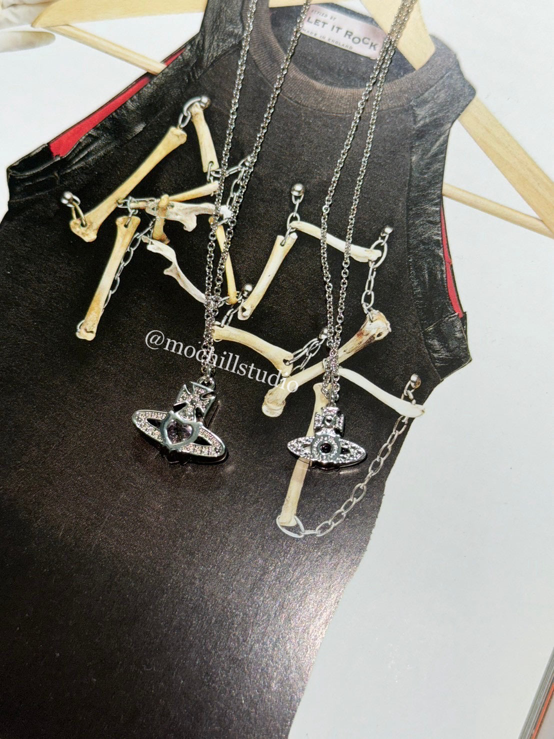 Vivienne Westwood Ariella Necklace 愛心水晶土星項鍊
